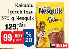NESTLE NESQUİK KAKAOLU TOZ İÇECEK 375 G